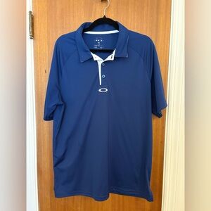 Oakley Men’s Blue Polo/Golf Shirt-Sz Lg